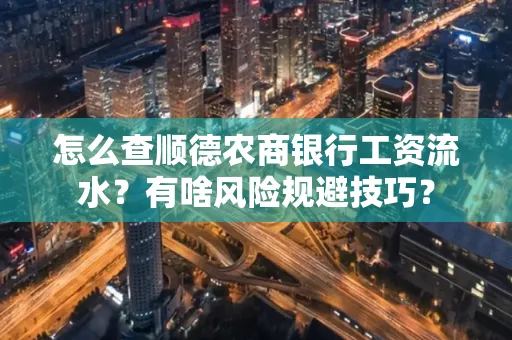 怎么查顺德农商银行工资流水？有啥风险规避技巧？